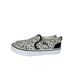Vans Asher Dalmatian Missy Kid Speckle Print Canvas Classic Slip On Shoes Size 3
